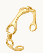 Triple Linked Double Beam Cuff- Sterling Silver