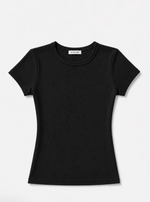 Sunset Baby Tee in Black