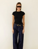 Sunset Baby Tee in Black