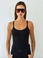 Palms Racer Tank in Black