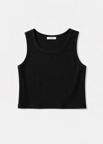 Oasis Crop Tank in Black