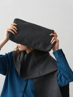 Wool Scarf in Deep Smoke Grey