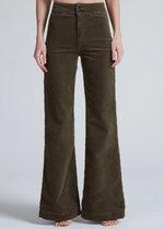 Brighton Wide Leg Cord in Safari Green