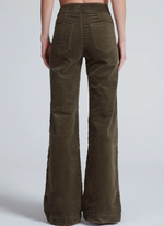 Brighton Wide Leg Cord in Safari Green