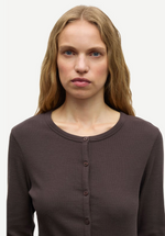 Saalexo LS Cardigan in Mulch
