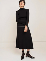 Alexa Knit Skirt in midnight Blue Combo