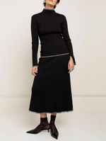 Alexa Knit Skirt in midnight Blue Combo
