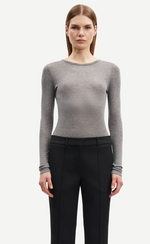 Sadou T-Shirt LS ihn Grey Mel