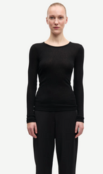 Sadou T-Shirt LS in Black