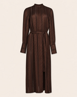 Hera Textured Silk Jacquard Midi Dress