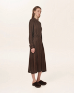 Hera Textured Silk Jacquard Midi Dress