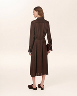 Hera Textured Silk Jacquard Midi Dress