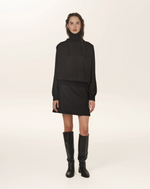 Agapi Silk-jacquard sweater in Black