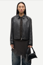 Satise Leather Jacket in Mulch