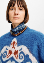Folklore Alpaca Sweater in Cobalt