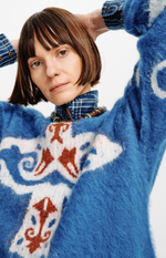 Folklore Alpaca Sweater in Cobalt