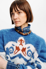 Folklore Alpaca Sweater in Cobalt