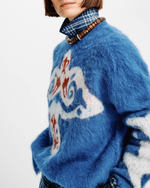 Folklore Alpaca Sweater in Cobalt