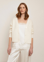 Serena Cropped Cardigan in Cream