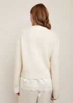 Serena Cropped Cardigan in Cream