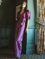 Scarett Pant in Berry Tartan