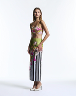 Mixed Floral Canopy Beaded Column Skirt