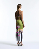 Mixed Floral Canopy Beaded Column Skirt