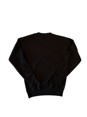 Stella's Embroidered Crewneck Sweatshirt Black with Cream Embroidery