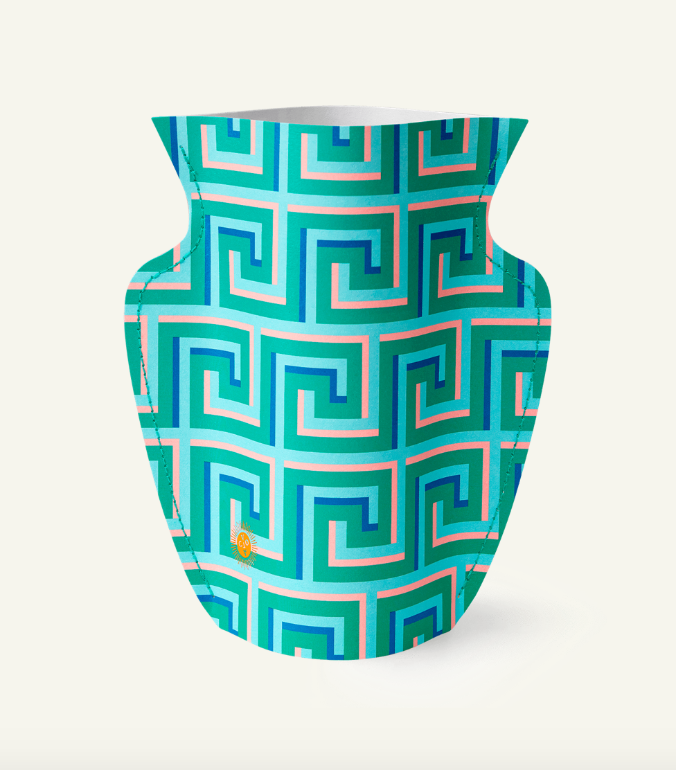 Mini Icarus Paper Vase in Green