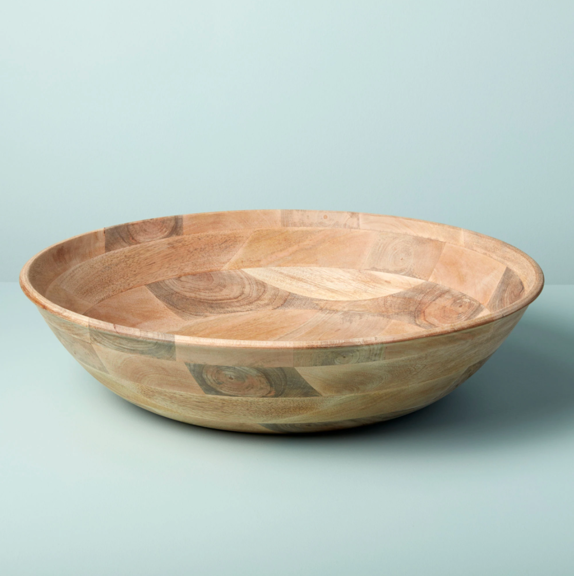 Raw Natural Mango Wood Round Bowl in Extra Large