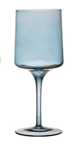 Stemmed Wine Glass in Blue
