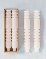 Totem Taper Candle in Blush (Set of 2)