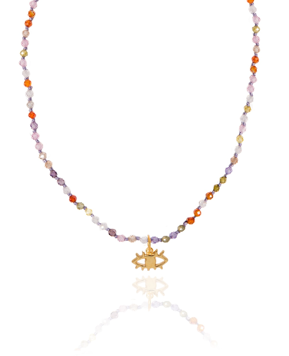 Wizard of Rainbows Knotted Eye Necklace