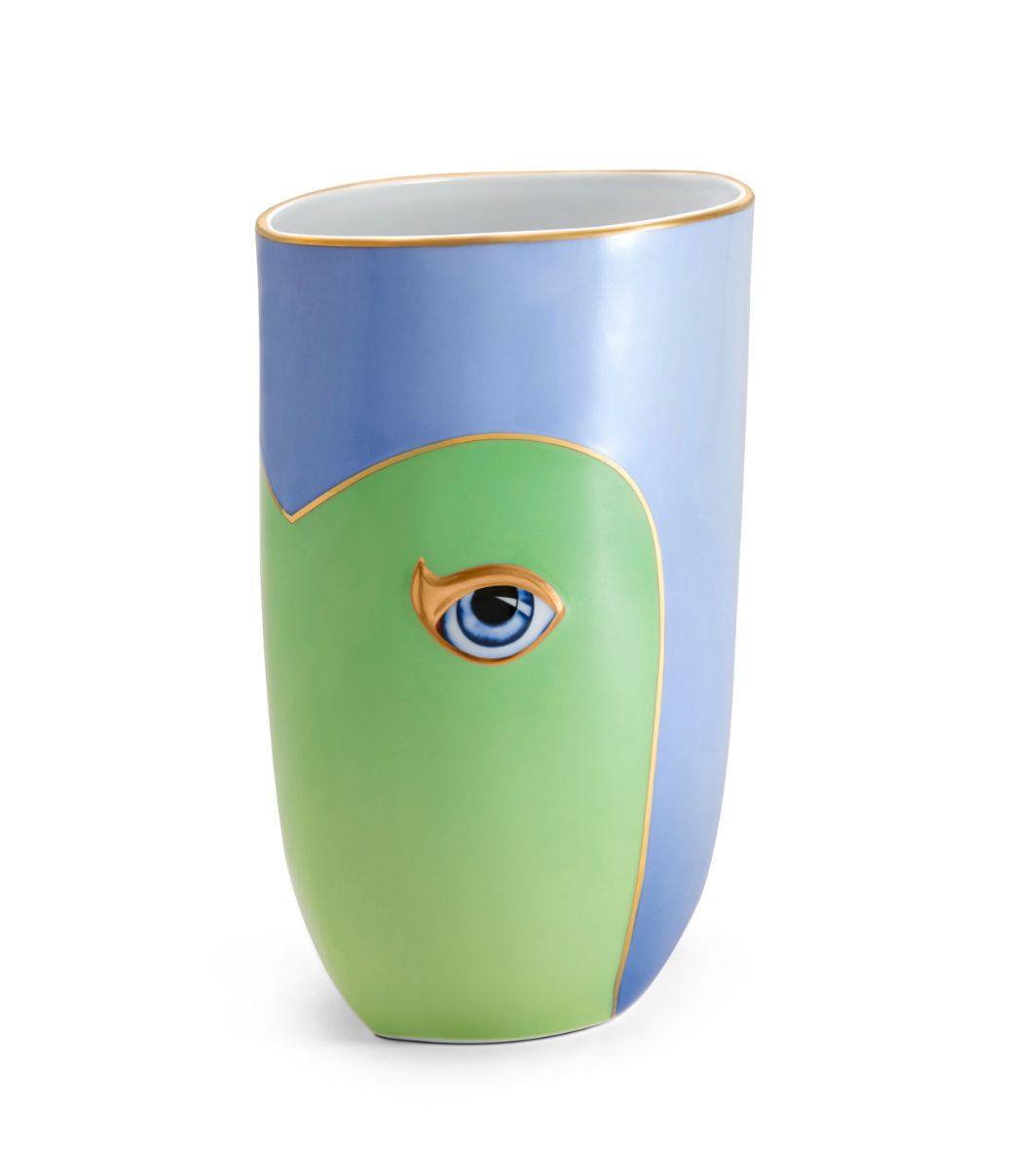 Lito Vase in Green + Blue