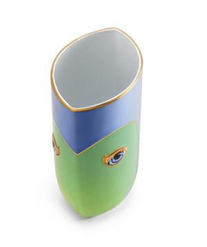 Lito Vase in Green + Blue
