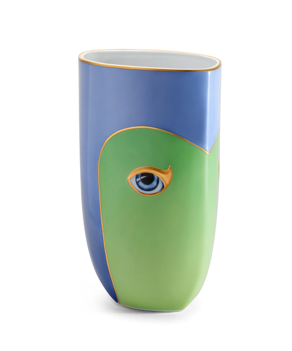 Lito Vase in Green + Blue