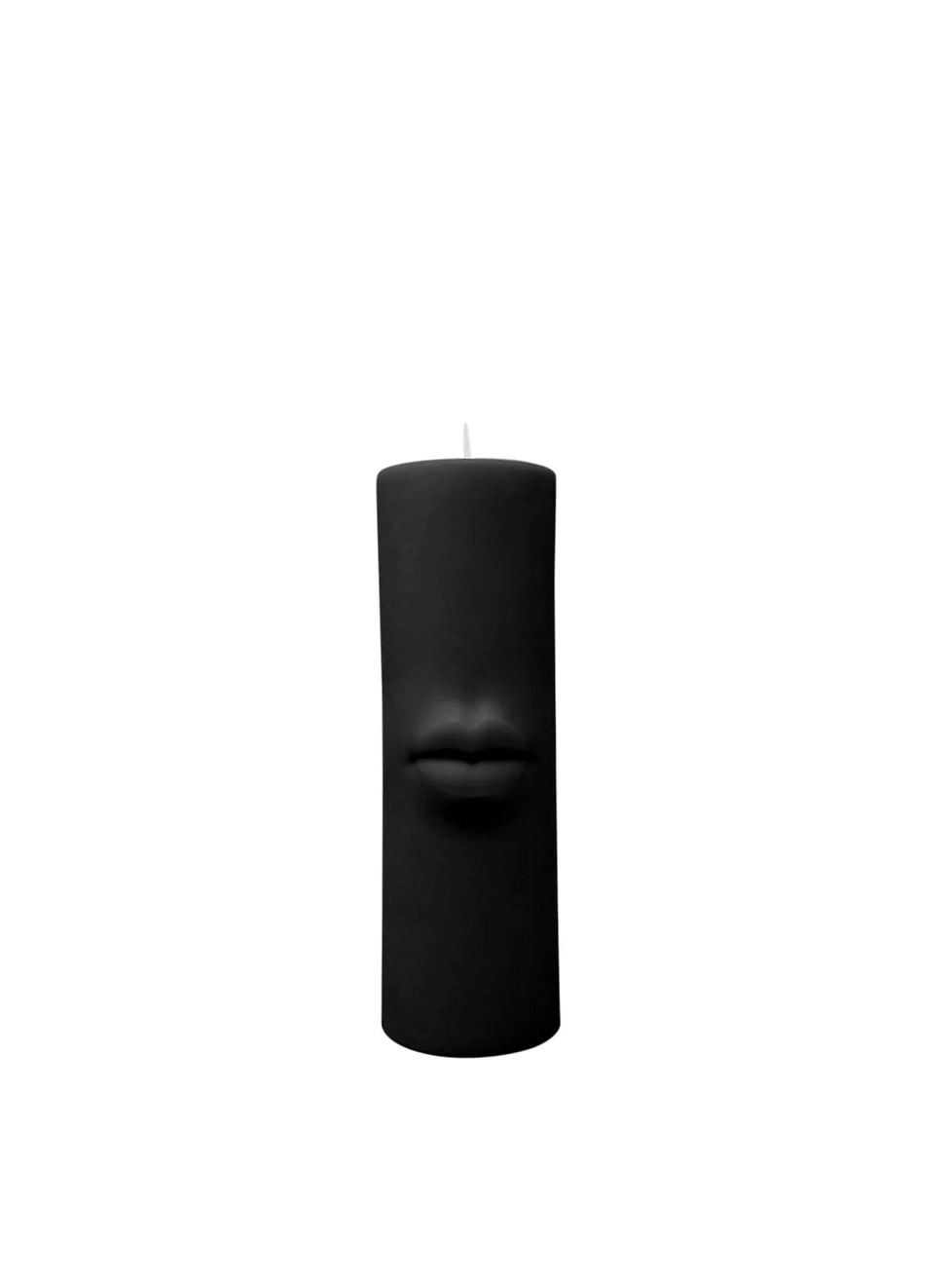 Lips Pillar Candle in Noir
