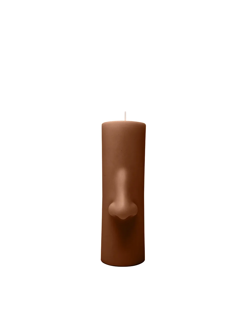 Nose Pillar Candle in Terra Cotta
