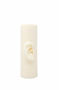 Ear Pillar Candle in White