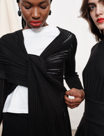 Archetypes Wrap Cardigan in Black