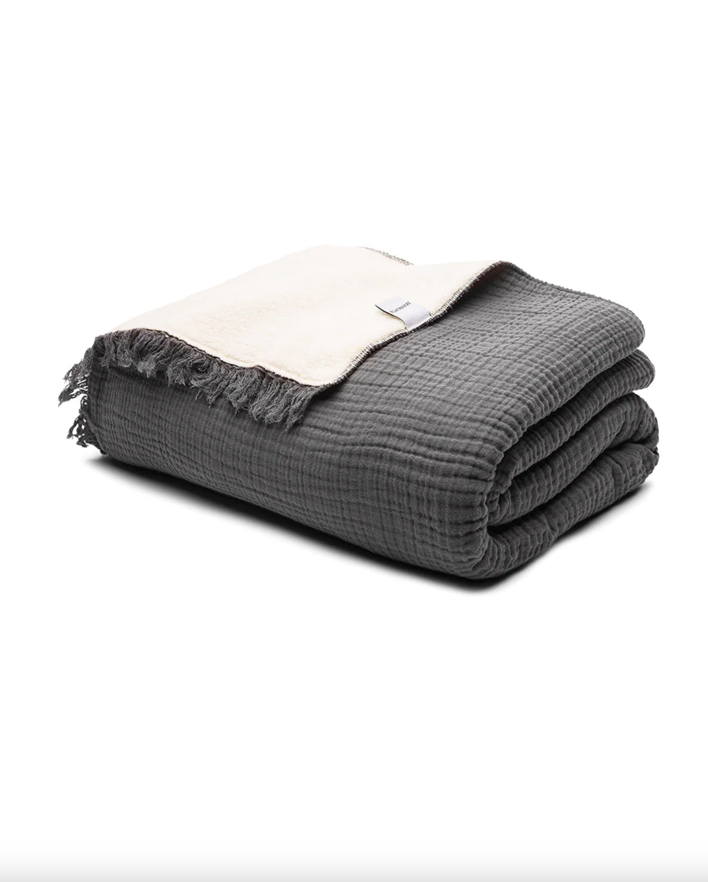 Alaia sherpa Throw in Anthracite